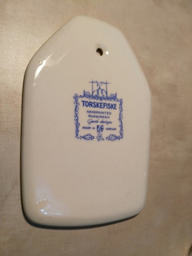 Vintage Torskefiske Trivet Wall Tile Plaque Plate Fisherman Rainbow Trout Norway