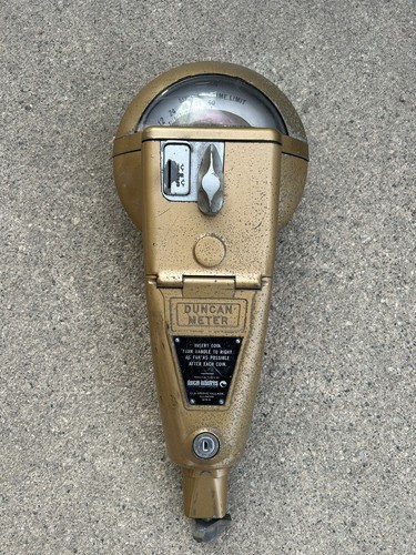 アメリカNYレトロ Duncan Meter コイン式駐車メーター Vintage Duncan 60 Parking Meter And Key And Locking Coin Cup