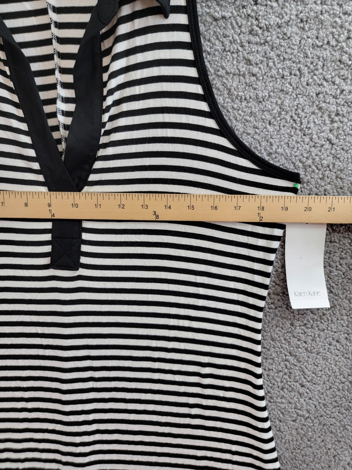 Karen Kane Sleeveless Contrast Collar Dress Women's Large Stripe Pullover Style - Picture 8 of 15