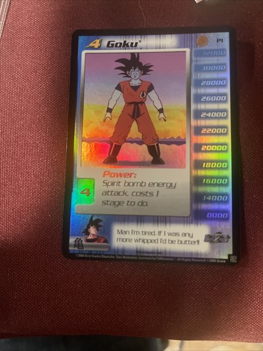 Goku P1 Saiyan Saga Rainbow Silver Foil Holo Limited Promo