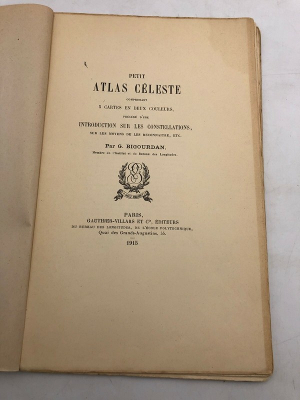 Petit Atlas CÃLeste, Comprenant 5 Cartes En Deux Couleurs, PrÃ©CÃ©DÃ© D'Une Introdu