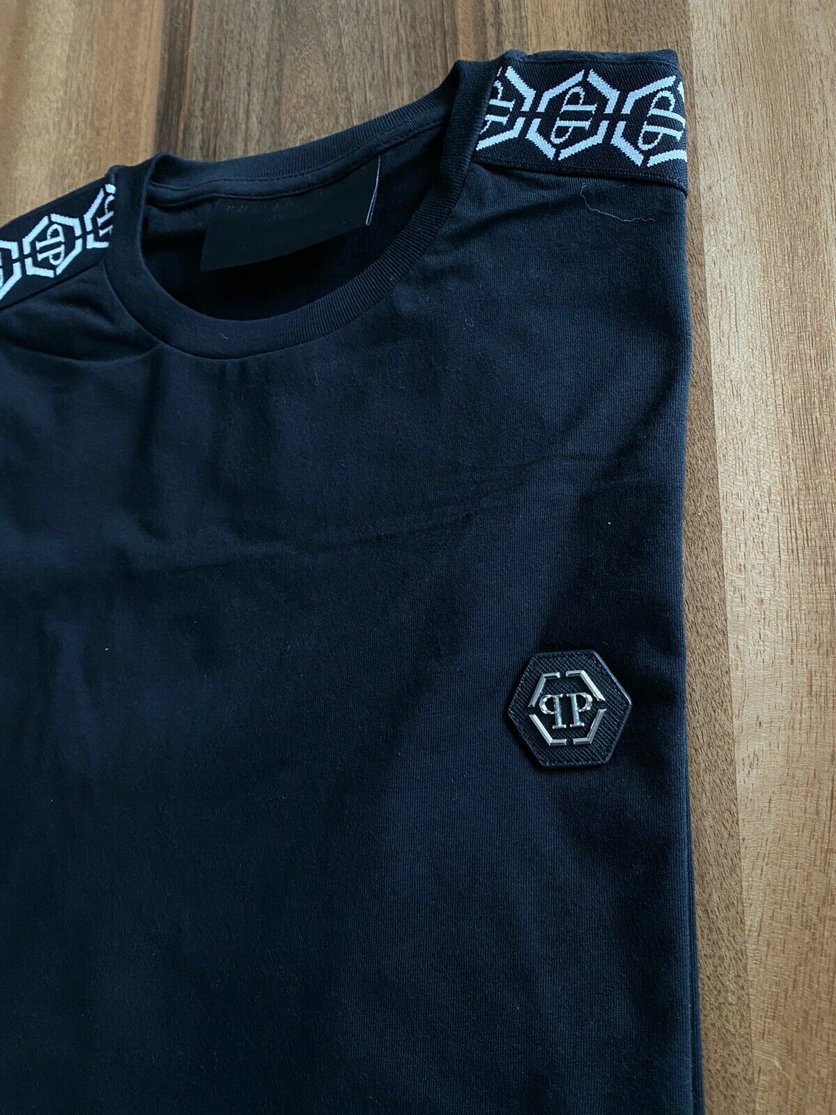 Pre-owned Philipp Plein Limited Edition Longsleeve Iconic Cult Tape Logo Shirt T-shirt S