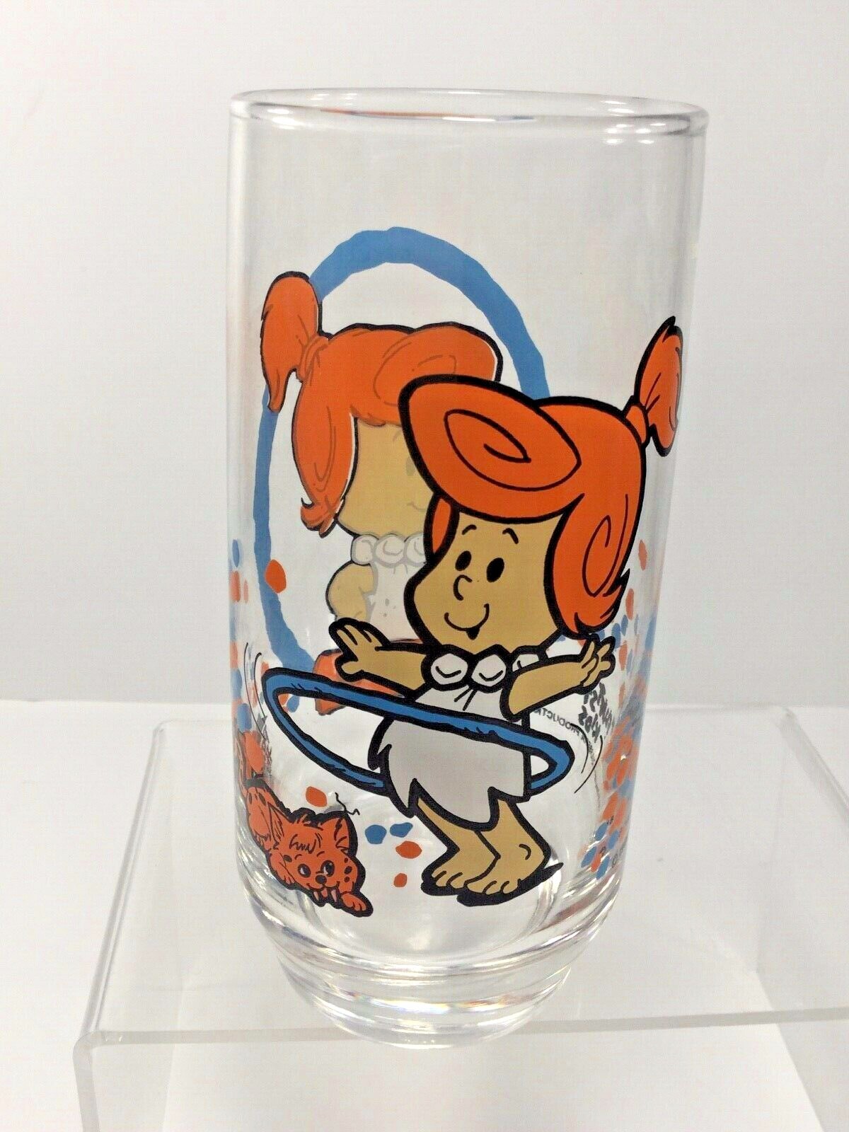 Vintage,1986 Pizza Hut Promotinal Flintstone Kids, Wilma' 16 oz Tumbler Glass