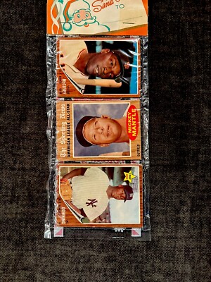 1962 TOPPS XMAS BASEBALL RACK PACK MICKEY MANTLE WILLIE McCOVEY AL DOWNING RC