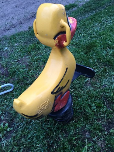 Vintage Playground Cast Aluminum SPRING RIDE TOY Rider