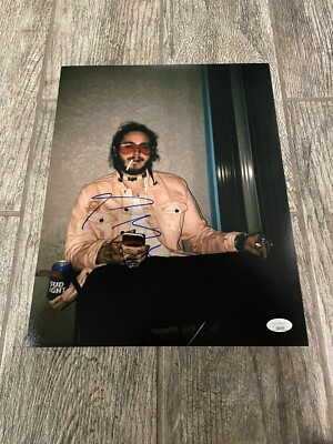 POST MALONE SIGNED 11X14 PHOTO AUTOGRAPHED JSA COA RARE RAPPER ROCKSTAR POSTY