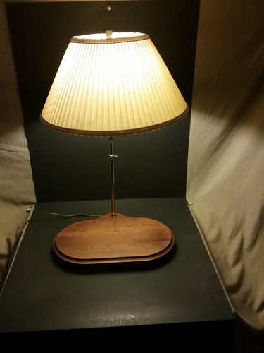 Vintage Wooden/Brass Adjustable Desk/Table Lamp