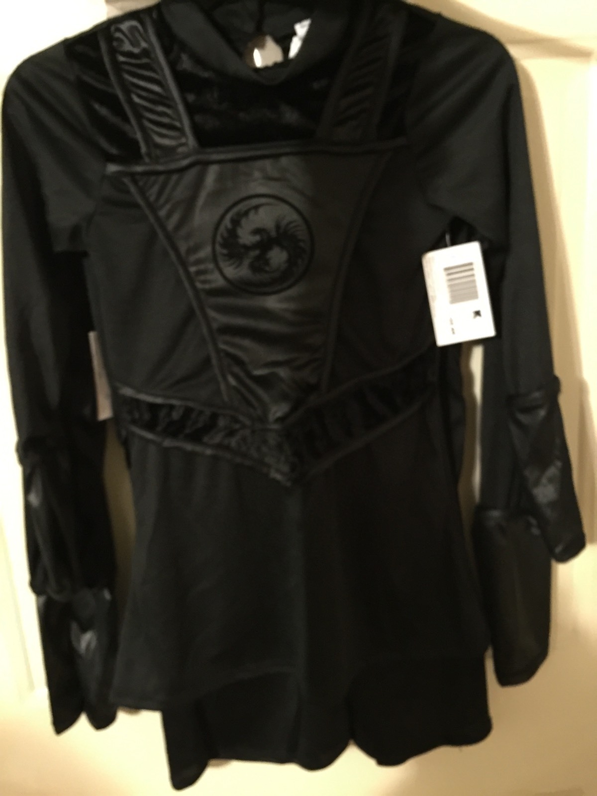 Renaissance Warrior Huntress Girls Costume Dress Black 12/14 Extra Large