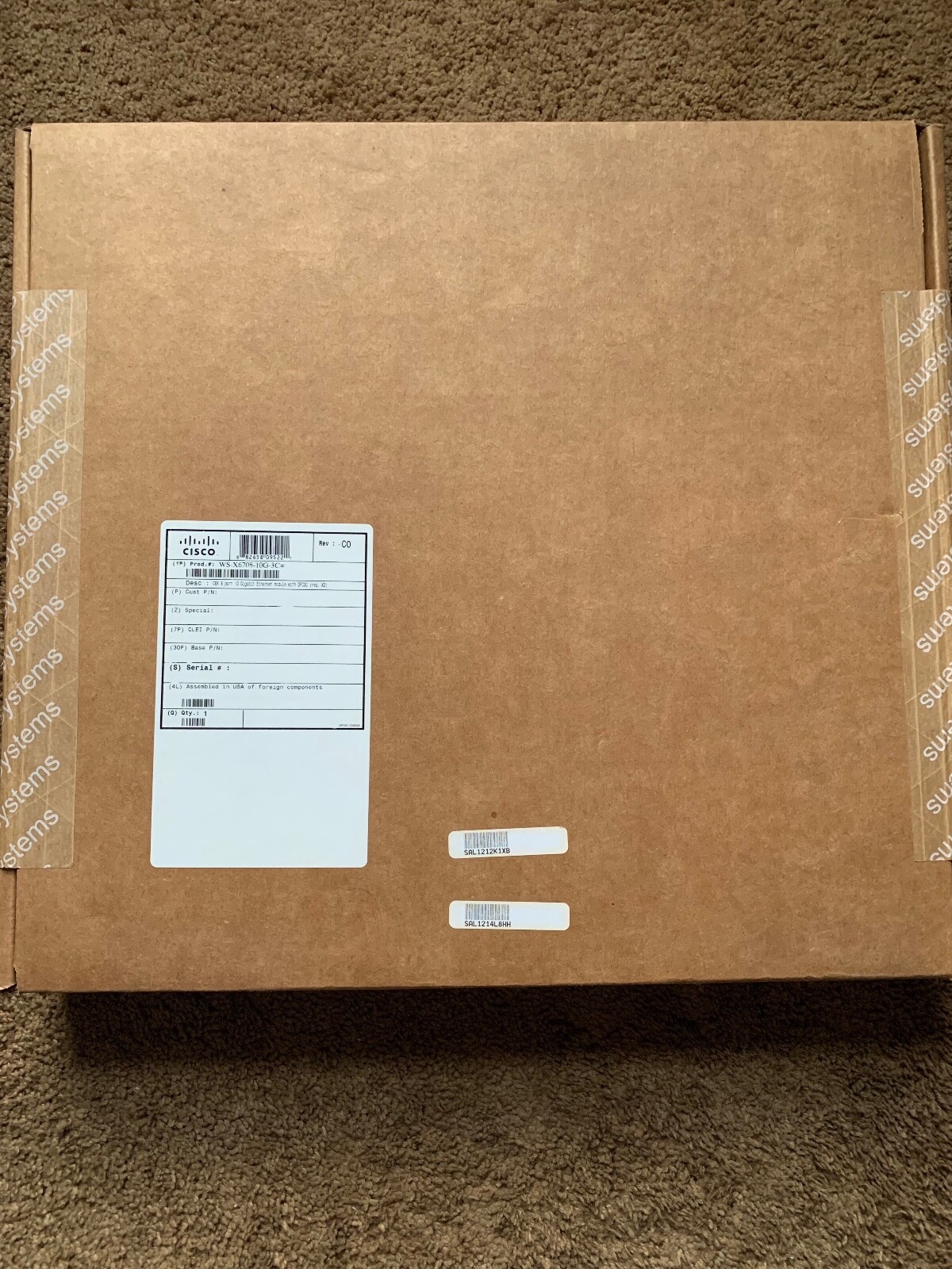 Brand New! Sealed Box! Cisco WS-X6708-10G-3C 8-Port 10GE Module With DFC3C