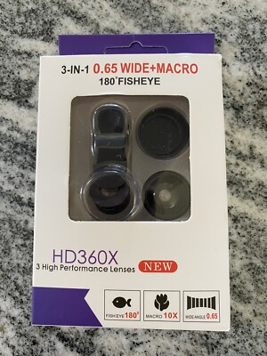 Photo lens high performance 3 in 1 Macro, Wide angle & Fisheye for All Phones