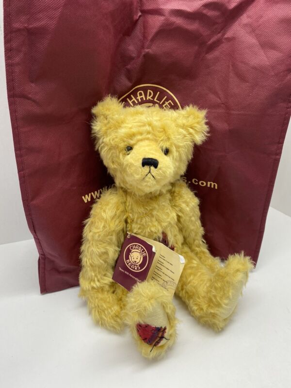 Rare Plush Charlie Bears WISDOM Collectible Toy Stuffed Furry Bear With Bag