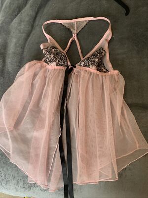 Victorias Secret Sexy Little Things Chemise Teddy Pink Size Medium Sheer Bedroom