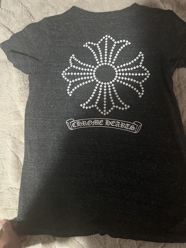 CHROME HEARTS グレー Vネック Tシャツ L chrome hearts V Neck Shirt Perfect Condition | eBay