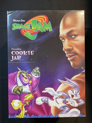 1996 Space Jam Michael Jordan Bugs Bunny Ceramic Cookie Jar New Never Used