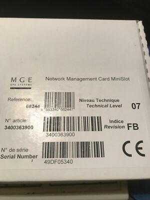 MGE - Eaton Pulsar UPS System 66244 Network Management Card Minislot - LAN - New