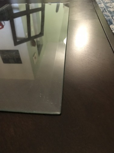 clear beveled glass panel