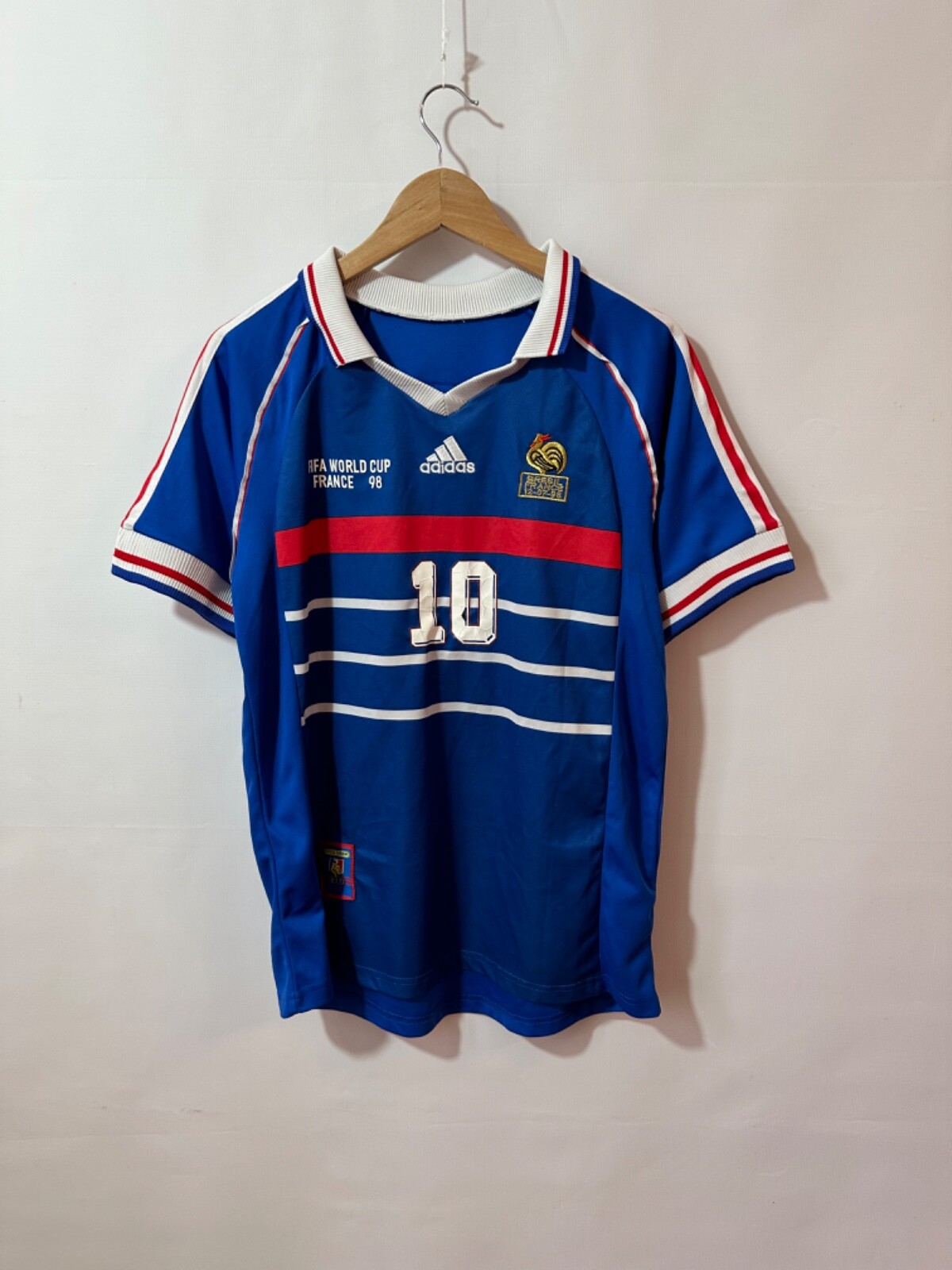 新品❗【adidas】FRANCE 98 Tシャツ (M) 綿100% サッカー Vintage Adidas France Jersey 1998 Zidane #10 | eBay