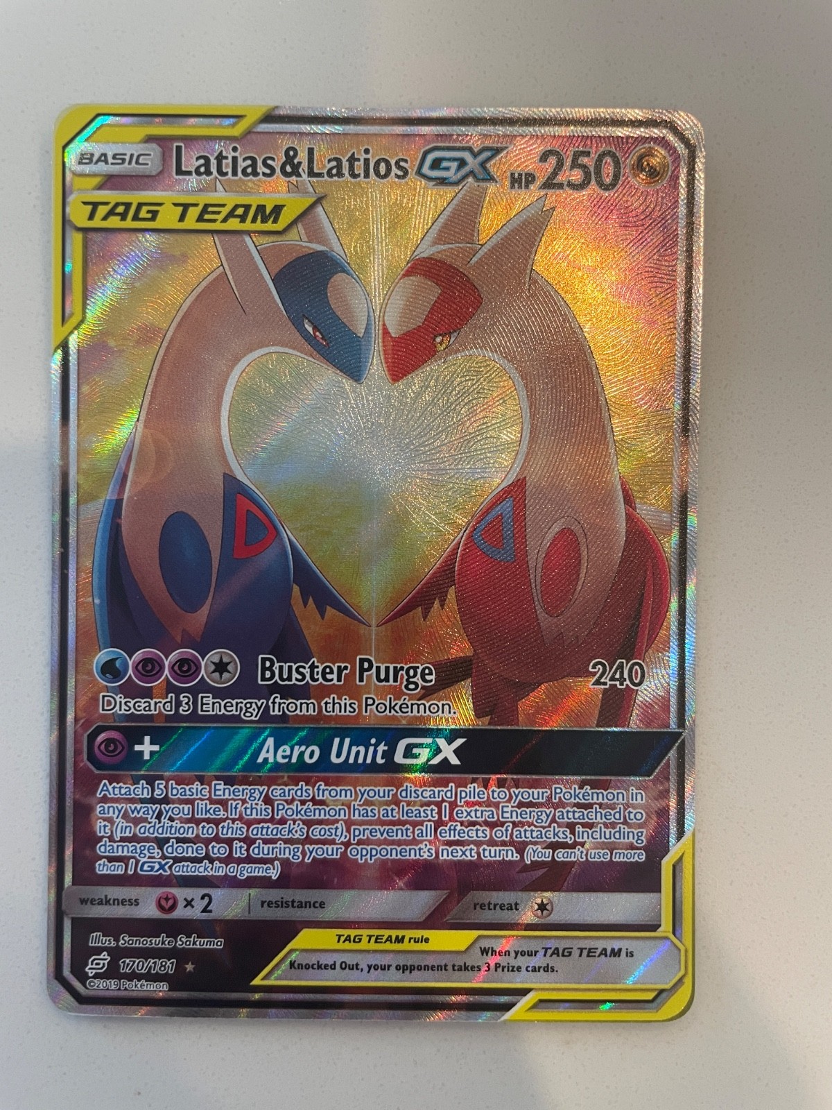 Latias & Latios GX (Alternate Full Art) 170/181 Sm-Team Up