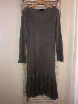A23 Seduzione Dress Long Sleeve Light Weight Comfortable Lagenlook OS S/M