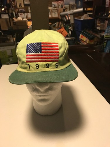 Olympic Baseball Cap / Hat - Blue/Tan Reversible - 1996 Atlanta Games,1 cap used