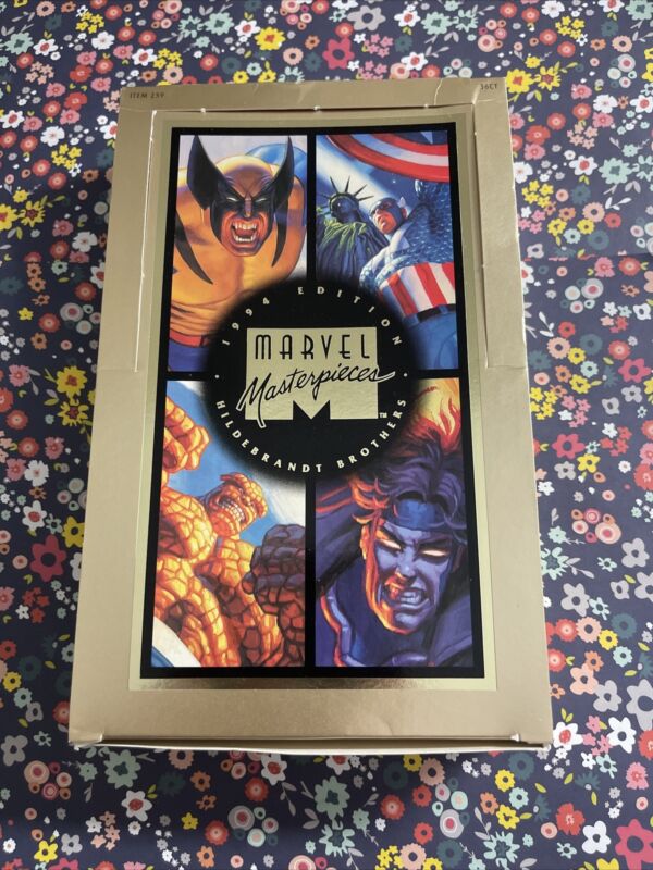 MARVEL MASTERPIECES HILDEBRANDT 1994 EMPTY PACK FACTORY TRADING CARD BOX greg