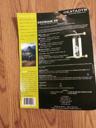 Katadyn Exstream XR Water Purifier Bottle