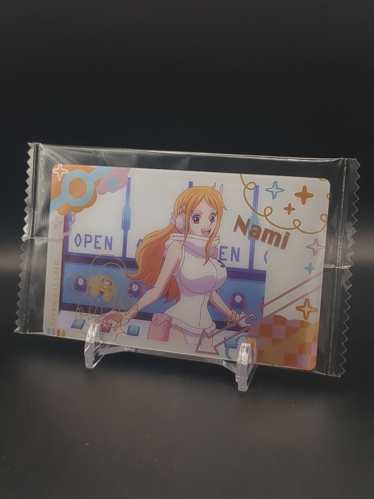 ワンピース　グミカード　ナミ　3Dカード　PSA8点 ワンピース 海賊王グミカード No.54 3Dカード サンジ＆ナミ