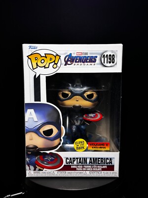 Funko Pop! Vinyl: Marvel - Captain America #1198 - Volcano X Exclusive (Glow)
