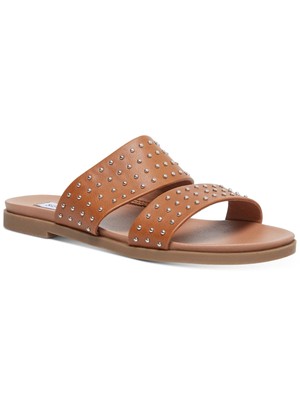 

STEVE MADDEN Женские коричневые сандалии Dede с круглым носком и металлическим шлепанцем, Коричневый, DEDE02S1