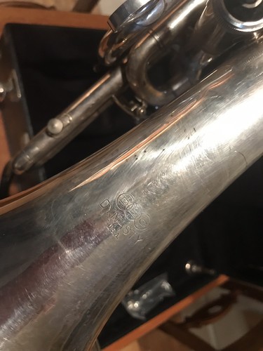 Silver DEG Dynasty Mellophone in F with Eb Slide & MP Willson Swiss Made
