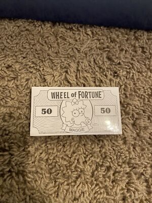 Wheel Of Fortune Board Game The Simpsons Edition Replacement Money Only 16