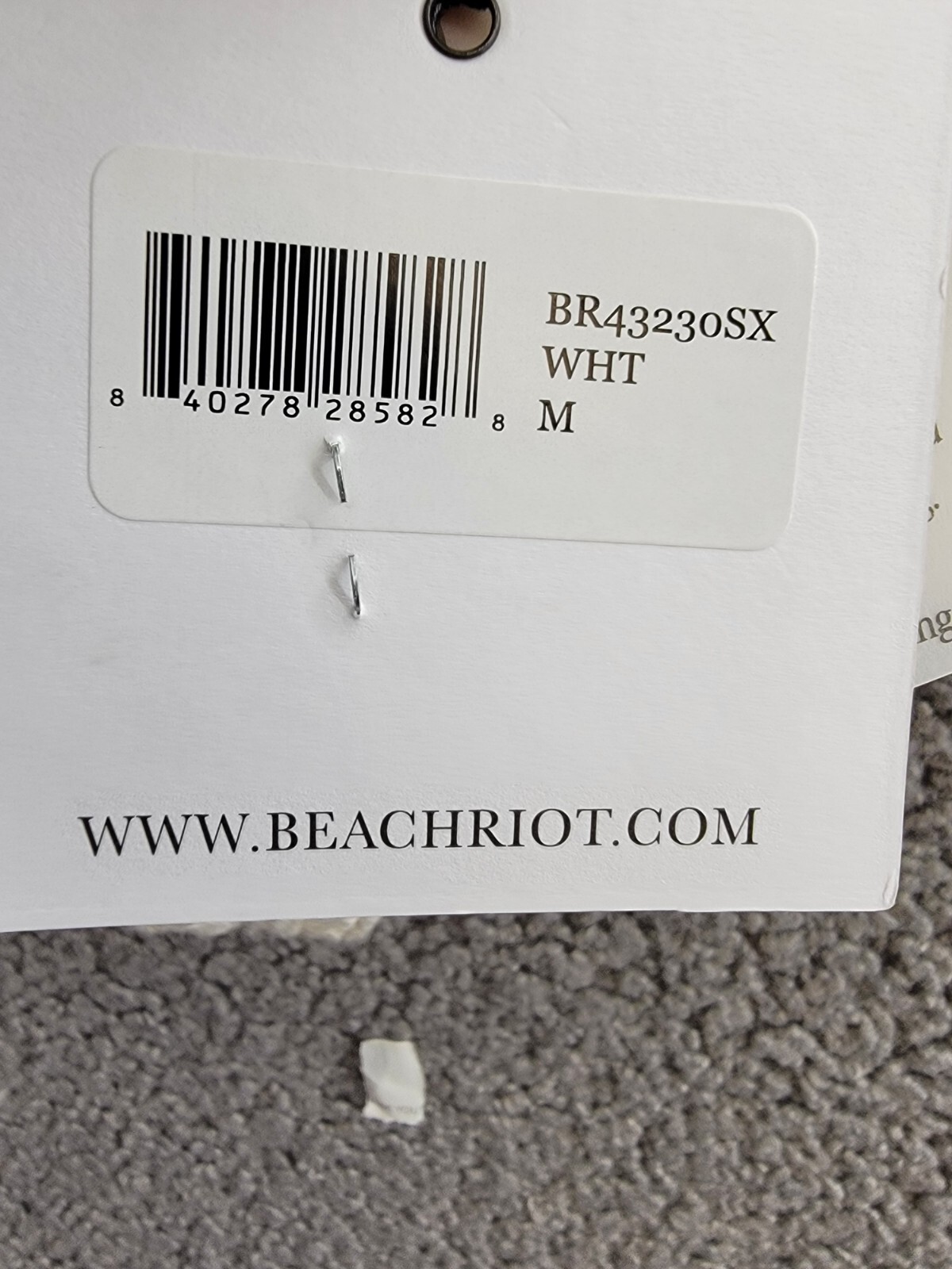 Beach Riot Kaylin Crocheted Bikini Bottoms Women's M White Elastic Waist Pull On - Picture 17 of 17