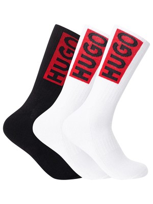 

Набор из 3 мужских носков из мягкого хлопка HUGO, разноцветные, Multicoloured