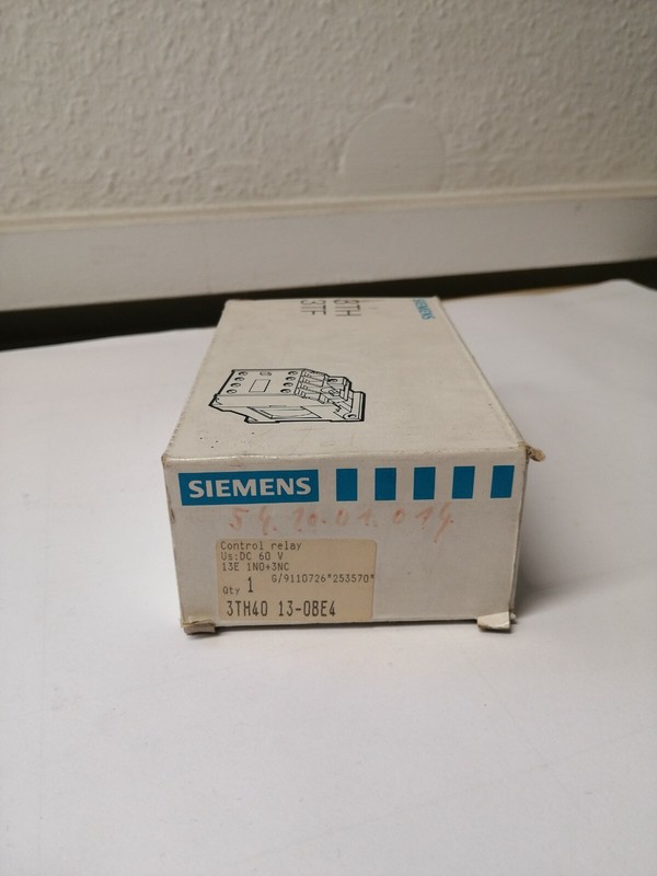 Siemens HilfsschÃ¼Tz Dc 3th4013-0be4 Spulenspannung 60 Vdc