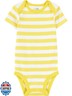 Simple Joys by Carter's Baby 6-Pack Short-Sleeve Bodysuit, Grey/Yellow, 0-3 Months