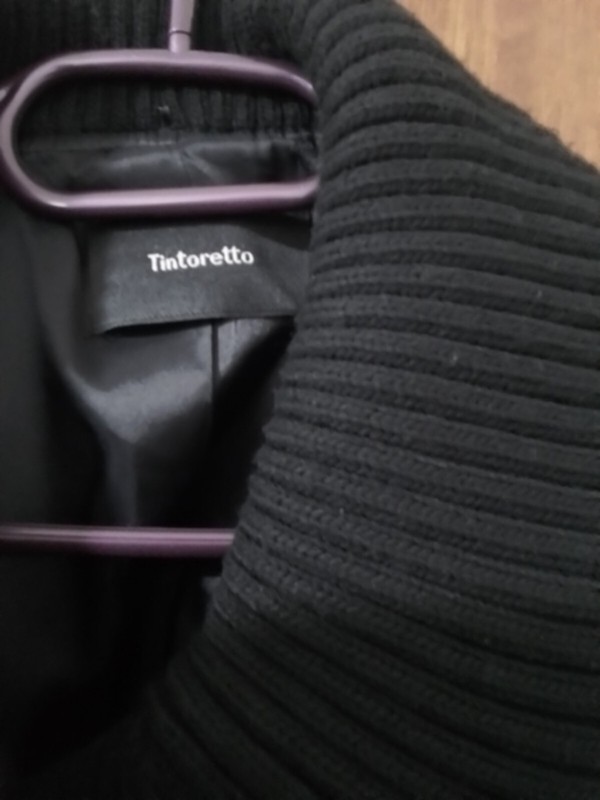 Tintoretto Wollmantel Schick Schwarz 38/40 Damen
