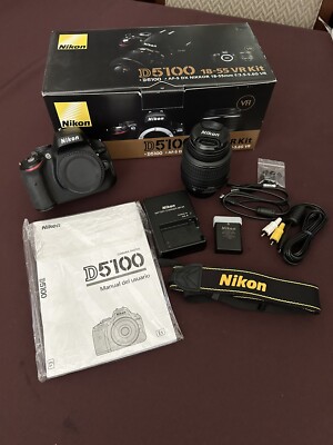 Nikon D D5100 16.2MP Digital SLR Camera - Black (Kit w/ AF-S DX VR 18-55mm...
