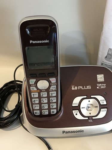 Panasonic KX-TG6572R Cordless Phone with Answering System, Wine Red, 2 Handsets