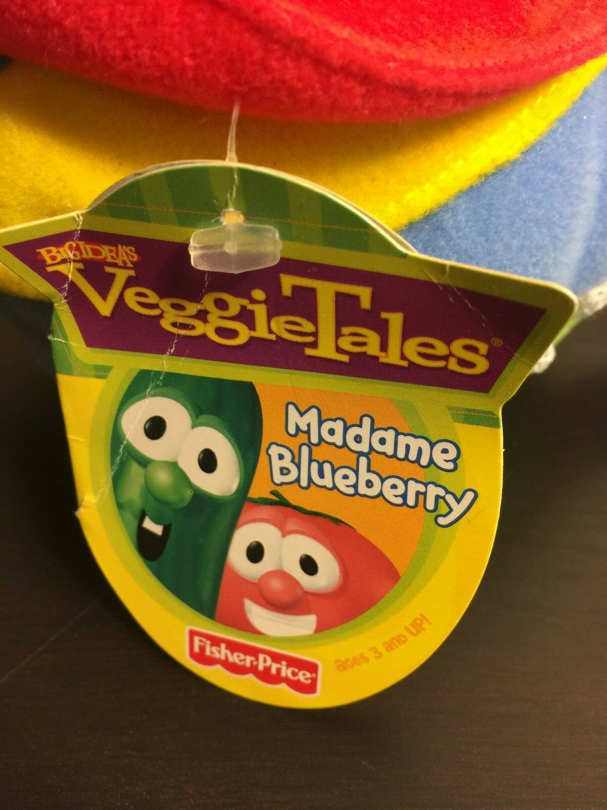 Rare VeggieTales Madame Blueberry Plush Fisher Price 2000 with Tag
