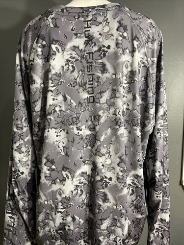 HUK Men's Pursuit Crew Volcanic Ash Long Sleeve Fishing Shirt  NWT Medium