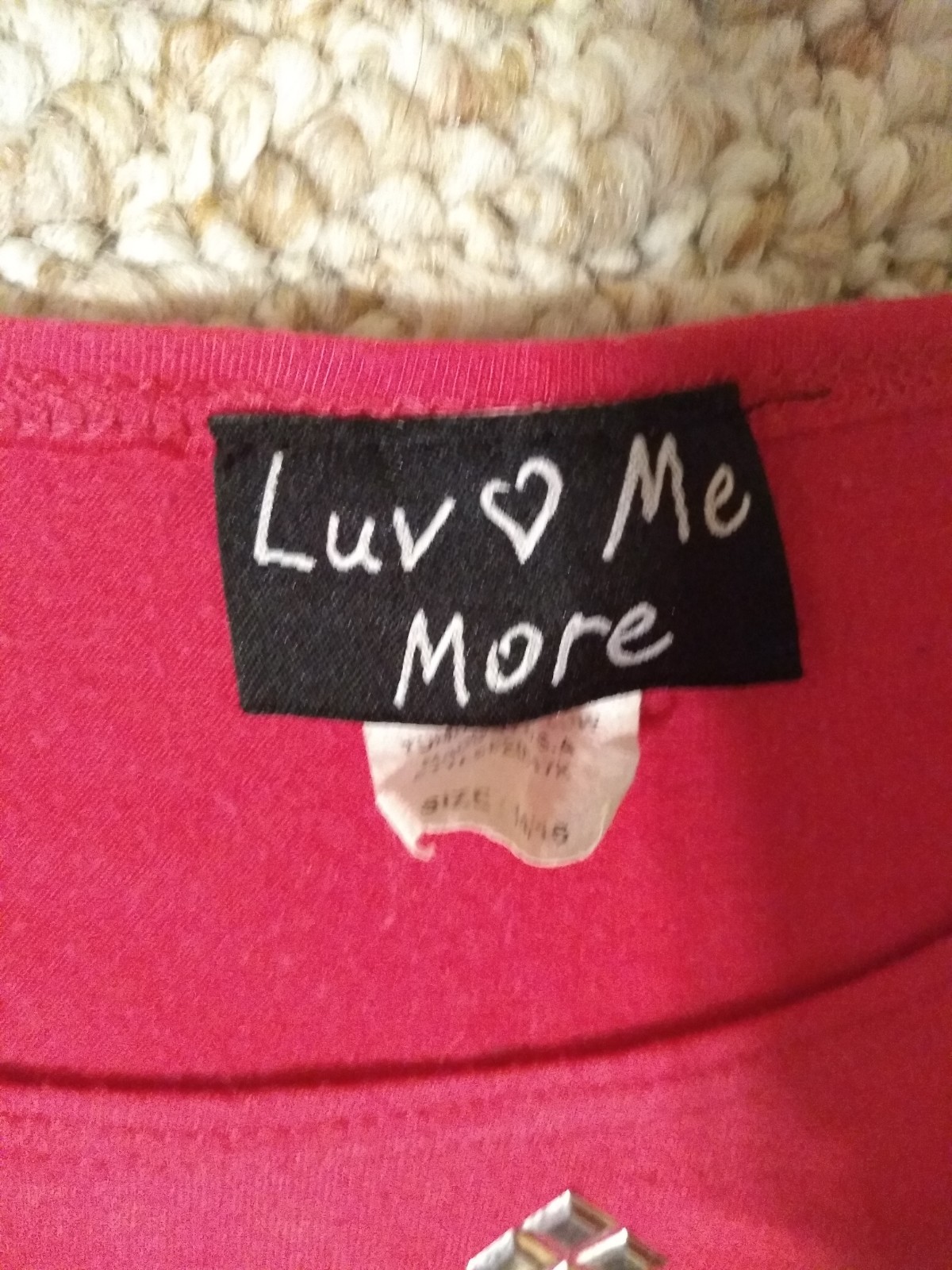 LUV U More girls shirt  size 14/16