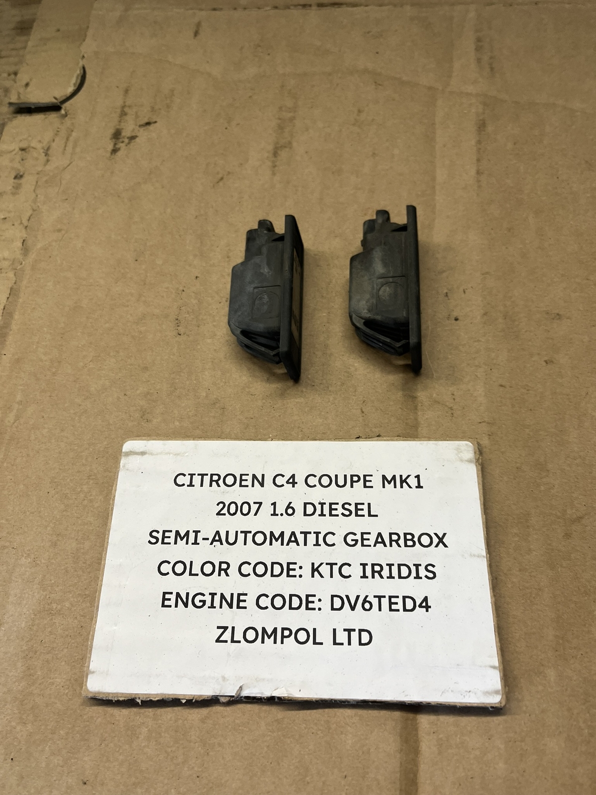 Citroen C4 Coupe Mk1 2007 1.6 Diesel - Number Plate Lights Set 9635678580