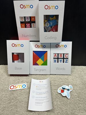Osmo Learn To Code Genius Kit Bundle Base Numbers Words Tangram for iPad