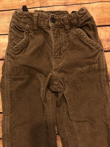Gap Kids Boys 6 Regular Brown Corduroy Cargo Pants W/ Adjustable Waist band