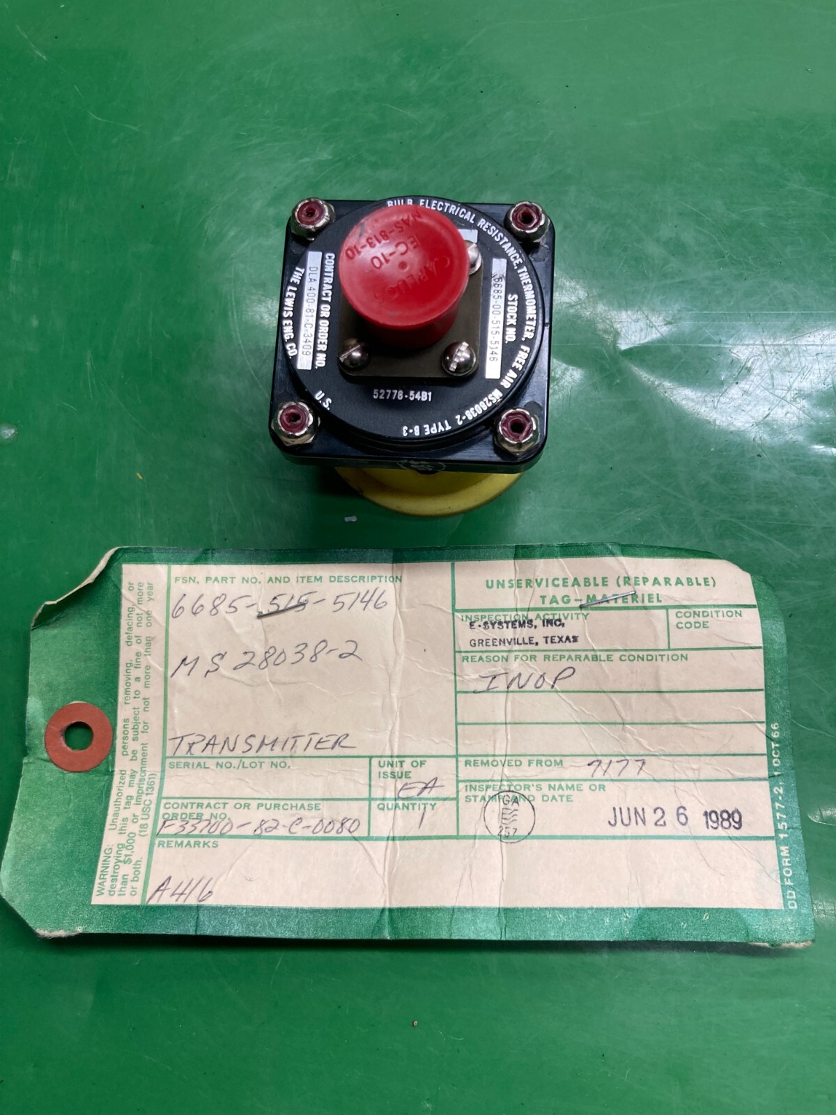 lewis-engineering-54b1-temp-sensor-ms28038-2-type-b-3-ar-repairable-ebay