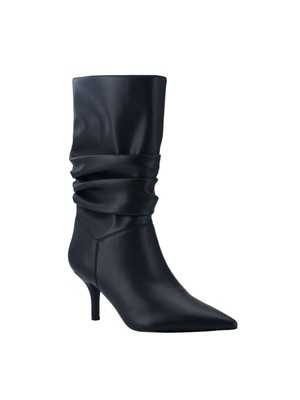 Женские ботинки MARC FISHER с темно-синей подкладкой Manya с острым носком на высоком каблуке Kitten Slouch 6,5 М