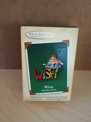 2004 Hallmark Christmas Keepsake Ornament Wish Paintbox Pixies # 3 in series