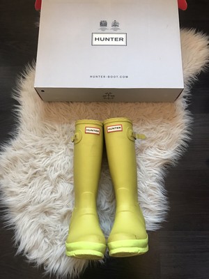 yellow hunter boots