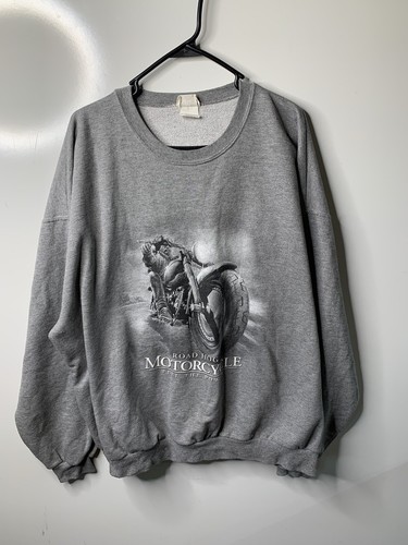 Vintage Road Hog Motorcycle Long Sleeve Pull Over Sweater 2XL Unbranded