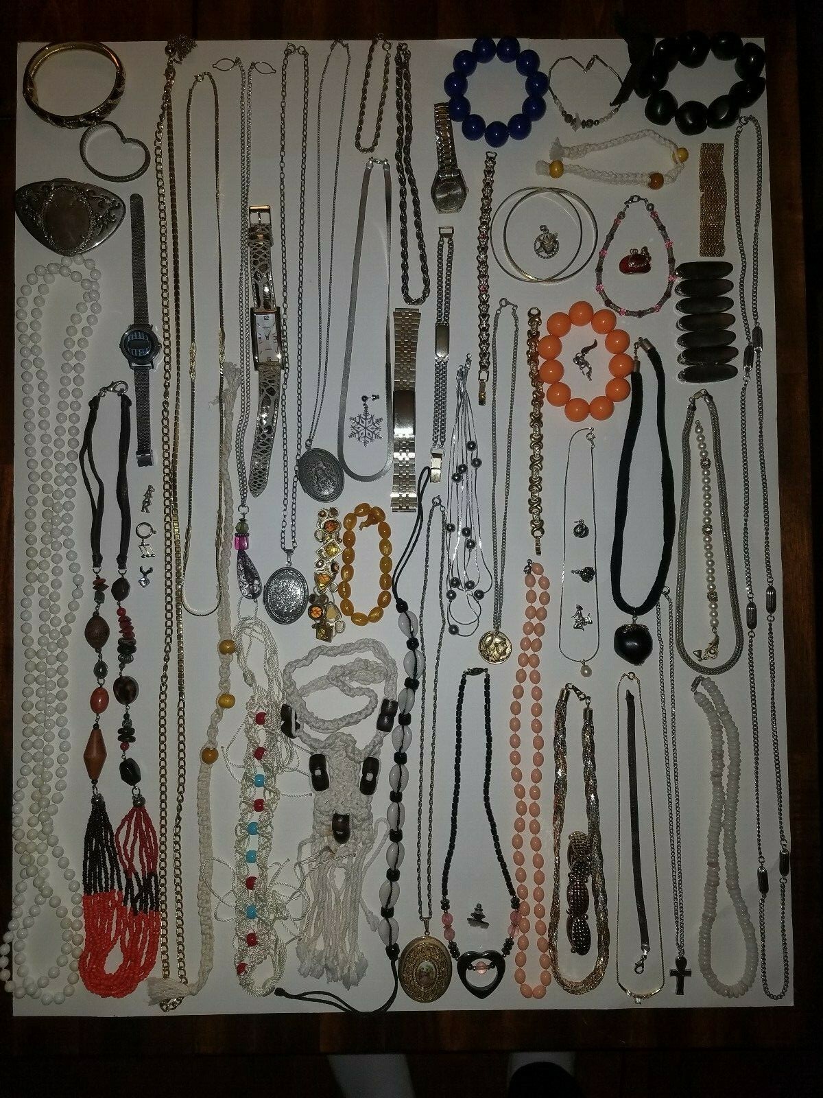 Huge Lot of 140+ Estate Sale Costume Jewelry Necklaces Bracelets Pins Etc